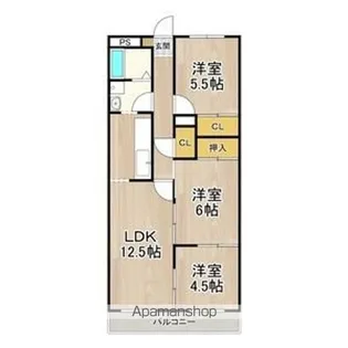 サンコートやしろが丘【13階】の間取り
