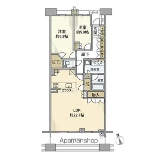 港北センターヒルズC棟【4階】の間取り
