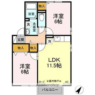 セジュールミック【2階】の間取り