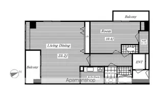 カスタリア伏見【1302号室】の間取り
