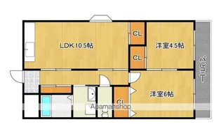 レジデンスカワベ【205号室】の間取り