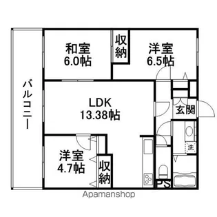 サンシャイン高宮駅前【602号室】の間取り