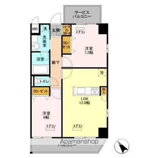 サンパティーク【6階】の間取り