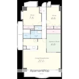 リーフマンショングランディア【4階】の間取り