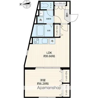 セレス白金【4階】の間取り