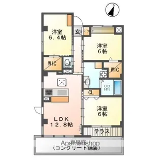 WIN’SⅡ(ウインズツー)【1階】の間取り