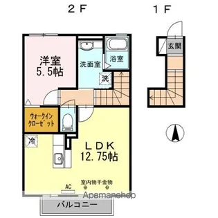 シャルマン楠【2階】の間取り