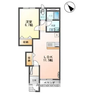 ルミエールⅠ【1階】の間取り