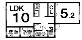 美朝マンションE【105号室】の間取り