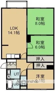 レジデンスホープ【102号室】の間取り