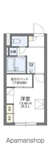 レオパレスシャルム北6条【107号室】の間取り