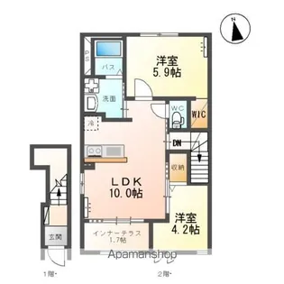 グランヒルズ御前南【201号室】の間取り