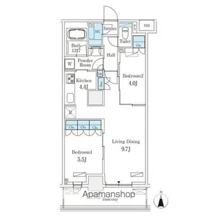 フロンティアレジデンス錦糸公園【6階】の間取り