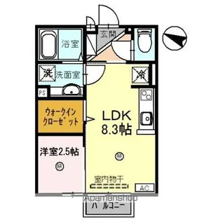 ヴィ・ラフィネ【2階】の間取り
