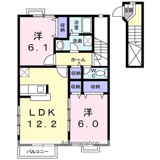 メゾン・ノーブルⅡ【2階】の間取り