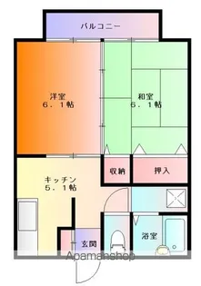 コーポアドバンス・J【203号室】の間取り
