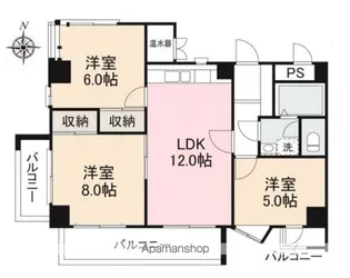 栗林青葉台マンション701【701号室】の間取り