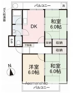 中筋マンション【4階】の間取り
