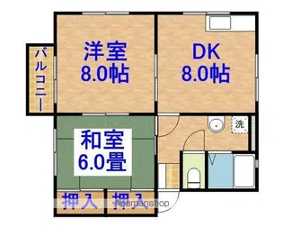 シティハイムパークヒルズA棟【2階】の間取り