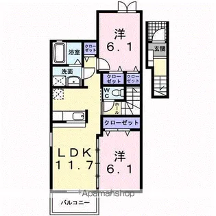 ラ コリーナ A【2階】の間取り