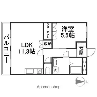 エクレセンス【2階】の間取り
