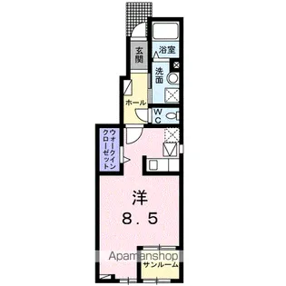パラッツォ ヴィヴィ【101号室】の間取り