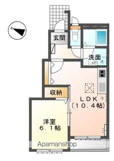 アモーレ鎌ヶ谷大仏【103号室】の間取り