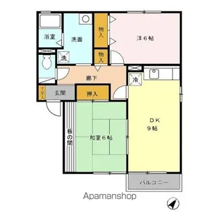 ミーメゾン A棟【202号室】の間取り