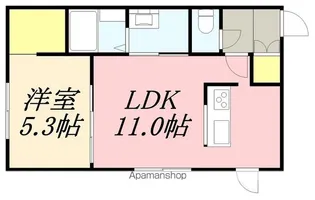 MARESSE CHOU CHOU(マレッセシュシュ )【106号室】の間取り