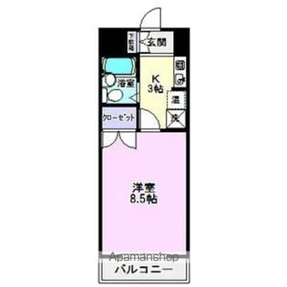 ラフィーネ新宿【1階】の間取り