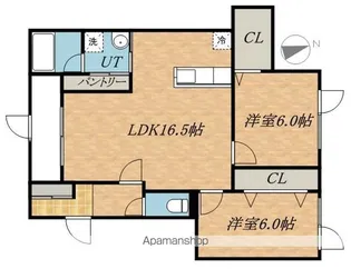 リアンII【3階】の間取り