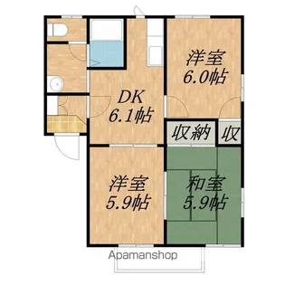 フレグランス北沢【205号室】の間取り