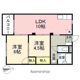 JUNエリールA【2階】の間取り