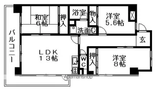 ハイライズ鴨田【3階】の間取り