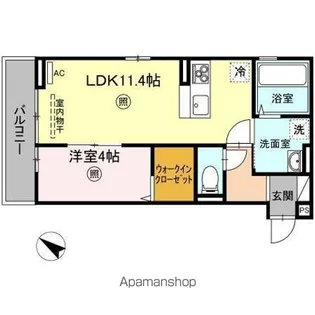 グラディートⅡ【2階】の間取り