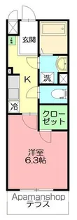 カレッジヒルズ【3階】の間取り