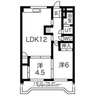 シャルム岐阜【105号室】の間取り