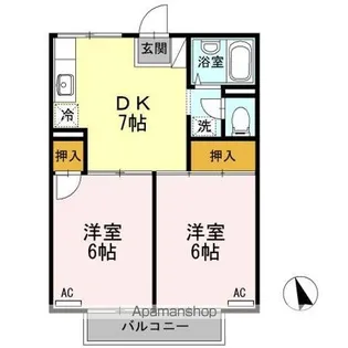 プレジールハゴロモ ガーデン【2階】の間取り