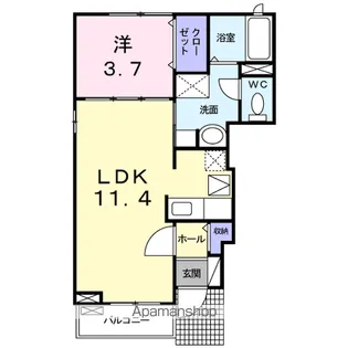 サニープロムナード【1階】の間取り