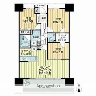 ライオンズ大濠公園グランゲイト【7階】の間取り