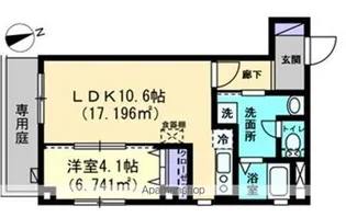 プレミール亀岡【1階】の間取り
