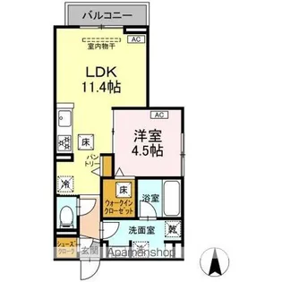 AVGI新瑞橋【103号室】の間取り