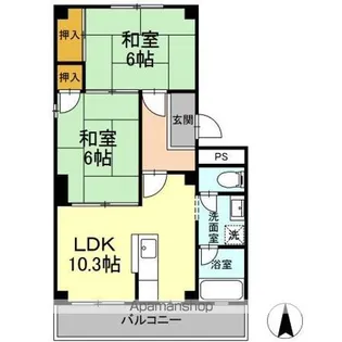 パルコ長和島【1階】の間取り