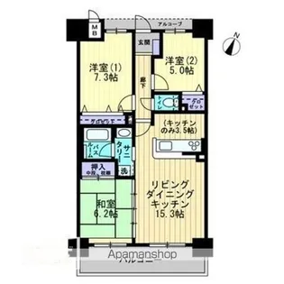 アルファスマート丸亀城西Ⅱ【9階】の間取り