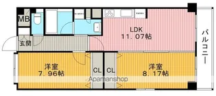LUXE北桜塚【3階】の間取り