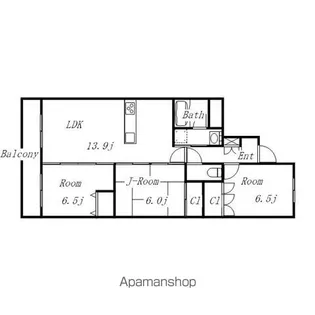 宝マンショングランスクエア名駅【8階】の間取り