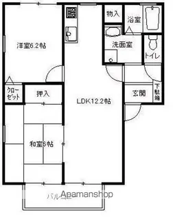 フォブール札場A・B【A101号室】の間取り
