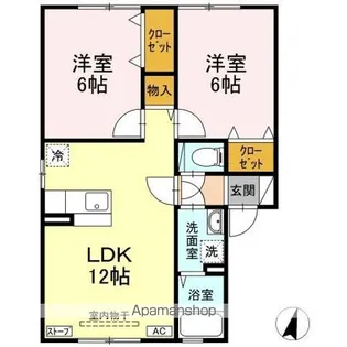 ドルチェグランモア【2階】の間取り