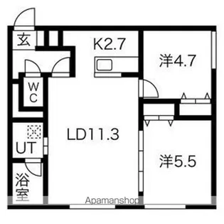 アプリーラ稲穂【2階】の間取り