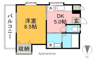チェリーコート北久保【3階】の間取り